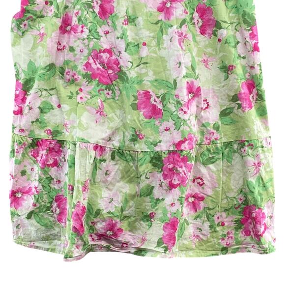 Torrid Pink Green Floral Ruffle Strap Midi Dress – Size 4X - Picture 3 of 9